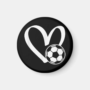 Soccer Ball Heart Magnet
