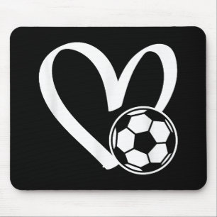 Soccer Ball Heart Mouse Pad
