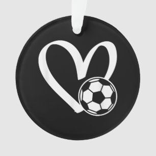 Soccer Ball Heart Ornament