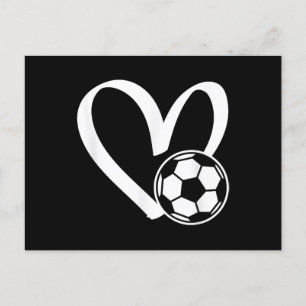 Soccer Ball Heart Postcard