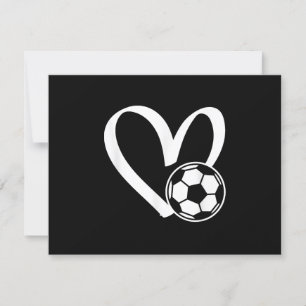 Soccer Ball Heart RSVP Card
