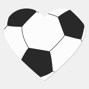 Soccer Ball Heart Sticker