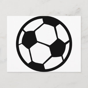 soccer ball icon postcard