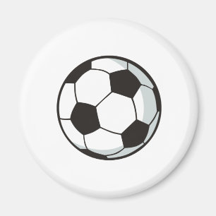 Soccer Ball in Cartoon Style Magnet