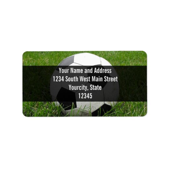 Soccer Ball in Grass Address Label