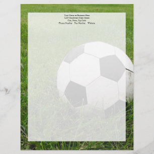 Soccer Ball in Grass Personalized Letterhead