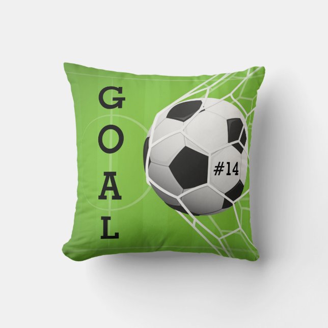 Soccer Ball in Net - GOAL Cushion (Front)