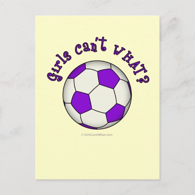 Soccer Ball in Purple Postcard (Front)