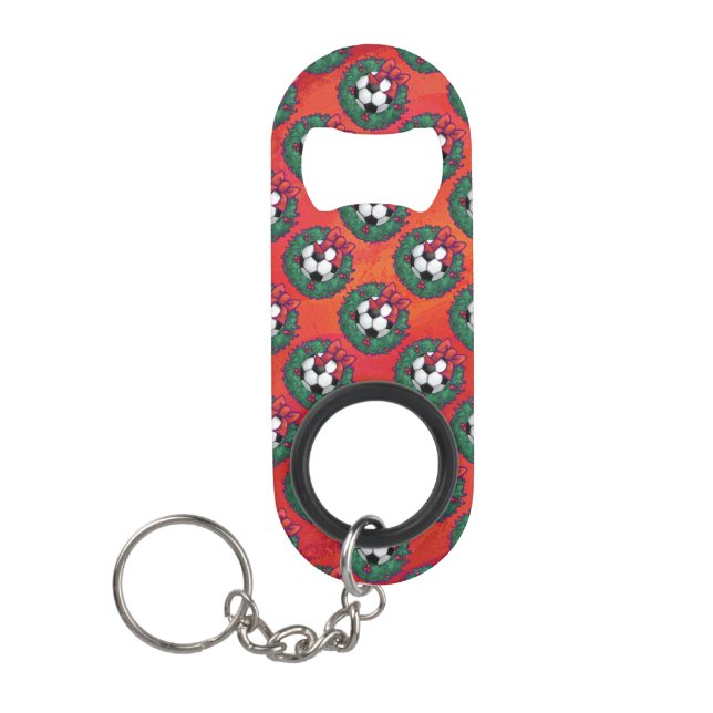 Soccer Ball in Wreath Pattern on Red (Front)