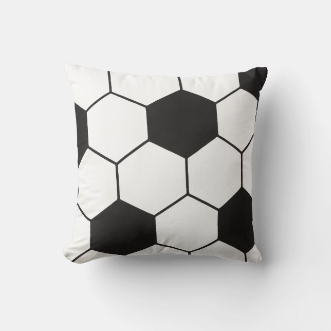 Soccer Ball Inspired Pattern Geometric Print  Cushion (Front)