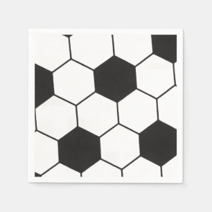 Soccer Ball Inspired Pattern Geometric Print  Napkin