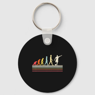 Soccer Ball Kick Human Evolution Retro Vintage Sty Key Ring