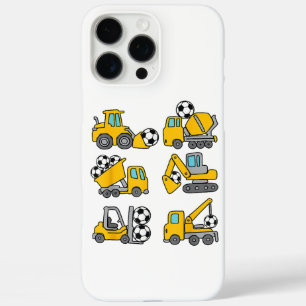 Soccer Ball Kids Football Construction Trucks iPhone 16 Pro Max Case