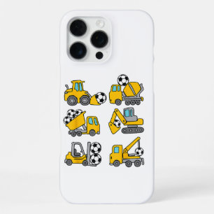 Soccer Ball Kids Football Construction Trucks iPhone 16 Pro Max Case