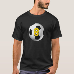 Soccer Ball Lucky Favourite Jersey Number 8 T-Shirt