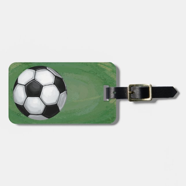 Soccer Ball Luggage Tag (Front Horizontal)