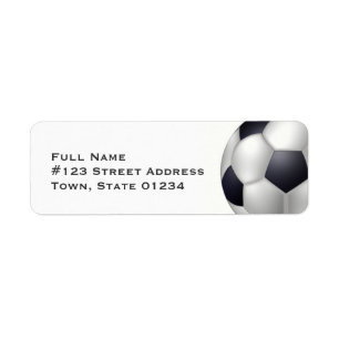 Soccer Ball Mailing Labels