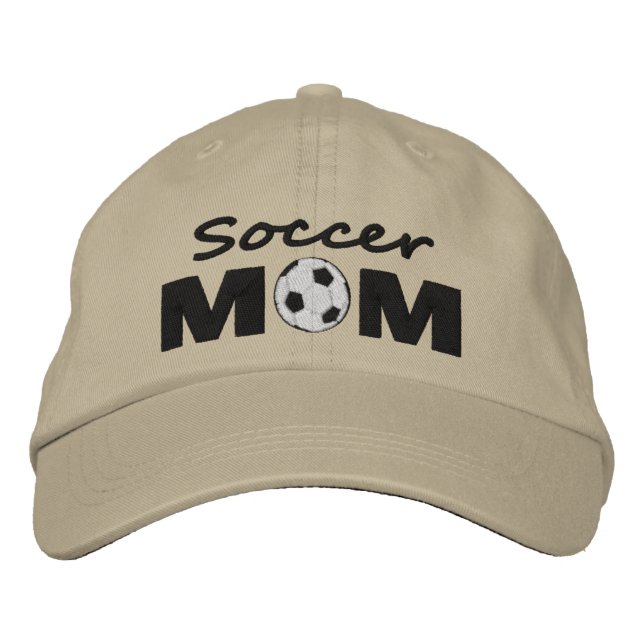 Soccer Ball Mum Embroidered Cap (Front)