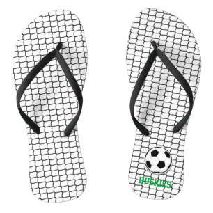 Soccer Ball Net Team Name Sports Coach Player Fans Thongs