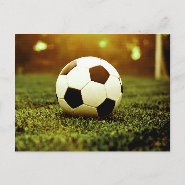 Soccer Ball on Grass Postcard (Front)