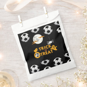 Soccer ball on halloween ghost spider trick treat favour bag
