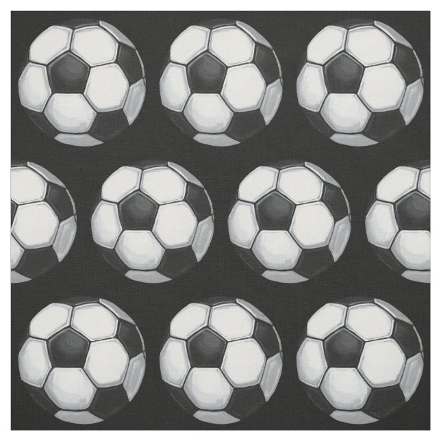 Soccer Ball Painted Pattrern Fabric (Swatch)