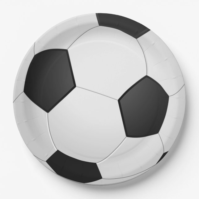Soccer ball paper plate (Front)