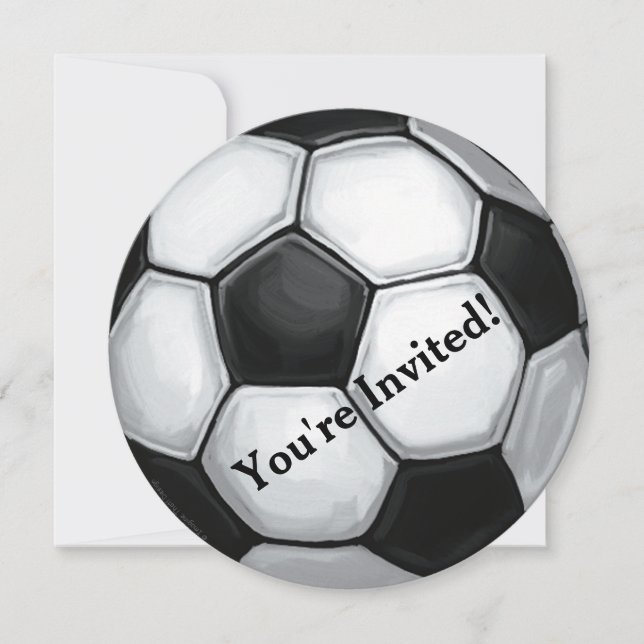 Soccer Ball Party Invitation (Front)