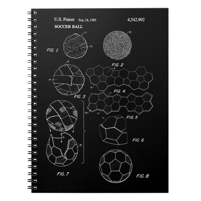 Soccer Ball Patent Art Notebook (Front)
