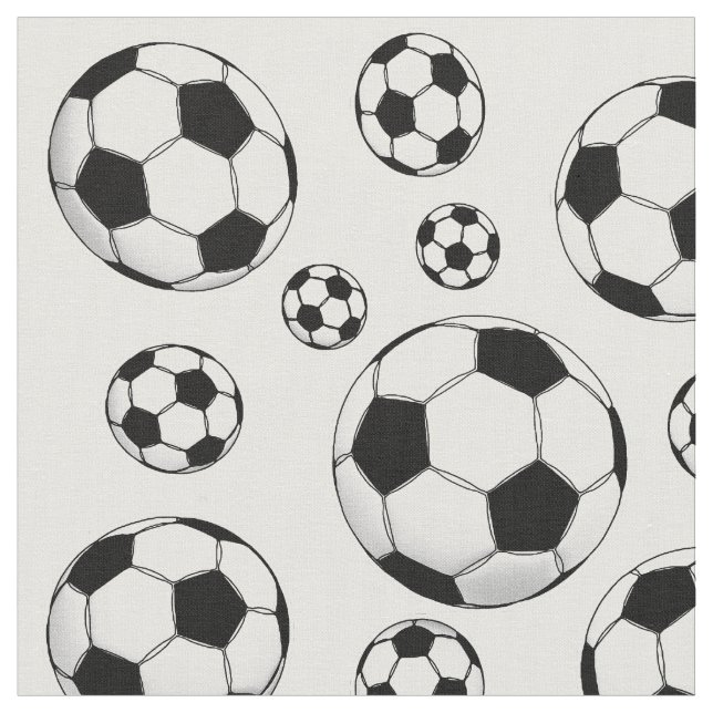 Soccer Ball Pattern Fabric (Close Up)
