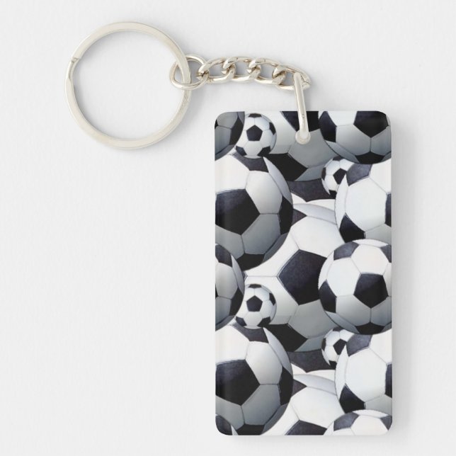 Soccer Ball Pattern Key Ring (Front)