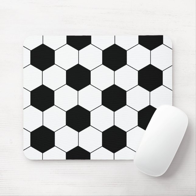Soccer Ball Pattern  Mouse Pad (With Mouse)