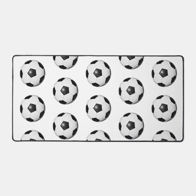 Soccer Ball Pattern Sports Team Theme Desk Mat (Front)