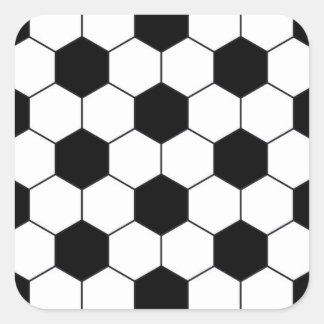 Soccer Ball Pattern Square Sticker