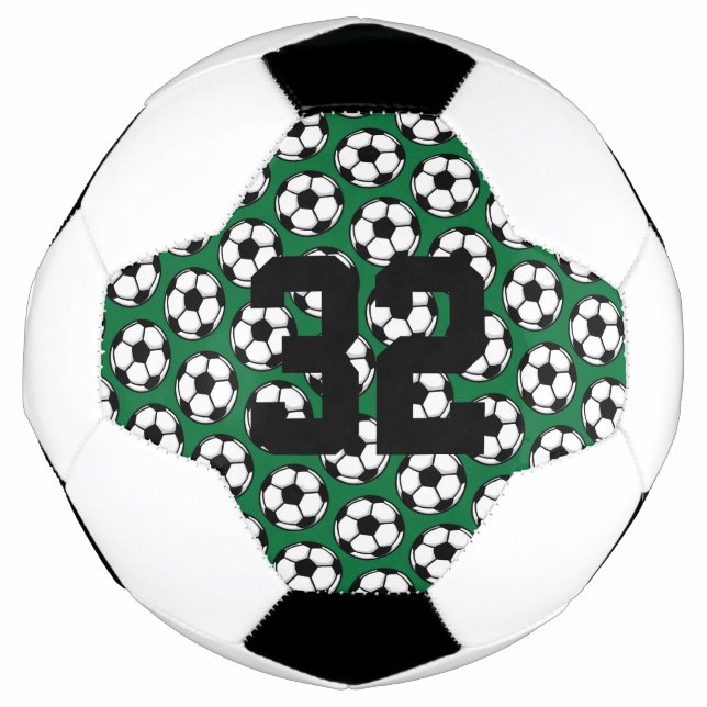 Soccer Ball Pattern Team Sports Player NUMBER Year (Front)