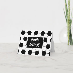 Soccer Ball Pattern Template Invitation Card