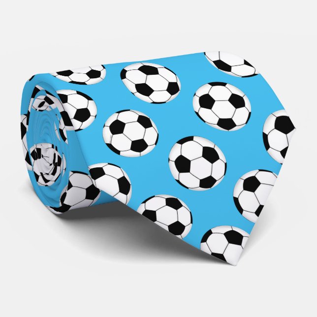 Soccer Ball Pattern Tie (Rolled)