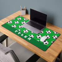 Soccer Ball Pattern, White Name on Green