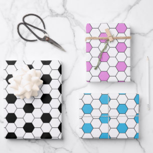 soccer ball pattern  wrapping paper sheet