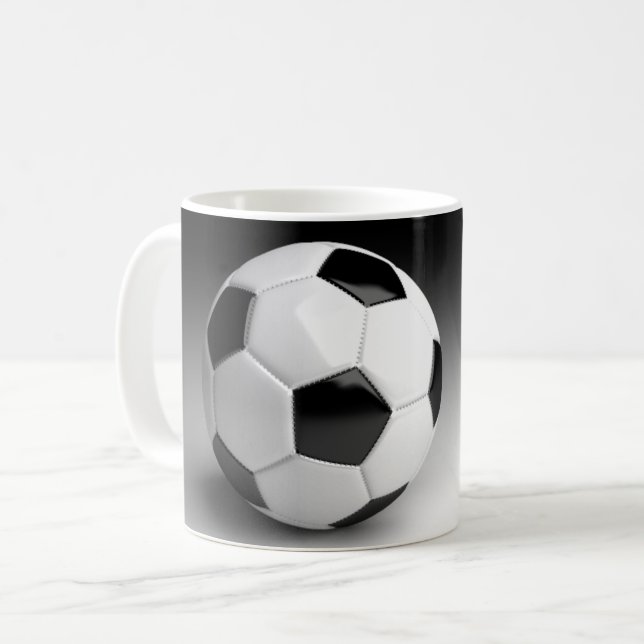Soccer Ball Personalised Coffee Mug Cup (Front Left)