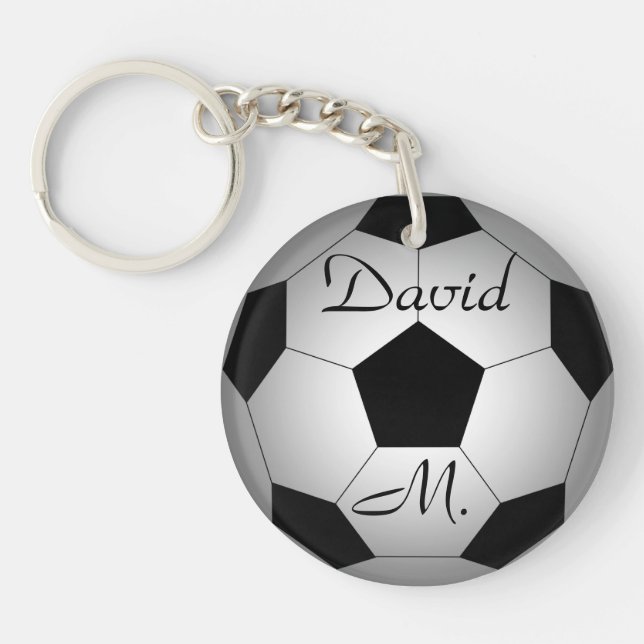Soccer ball, personalised key ring (Front)