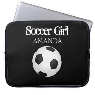 Soccer Ball Personalised Lap Top Cover Gift 