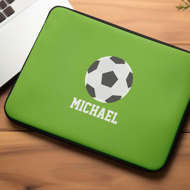 Soccer Ball Personalised Laptop Sleeve (Creator Uploaded)