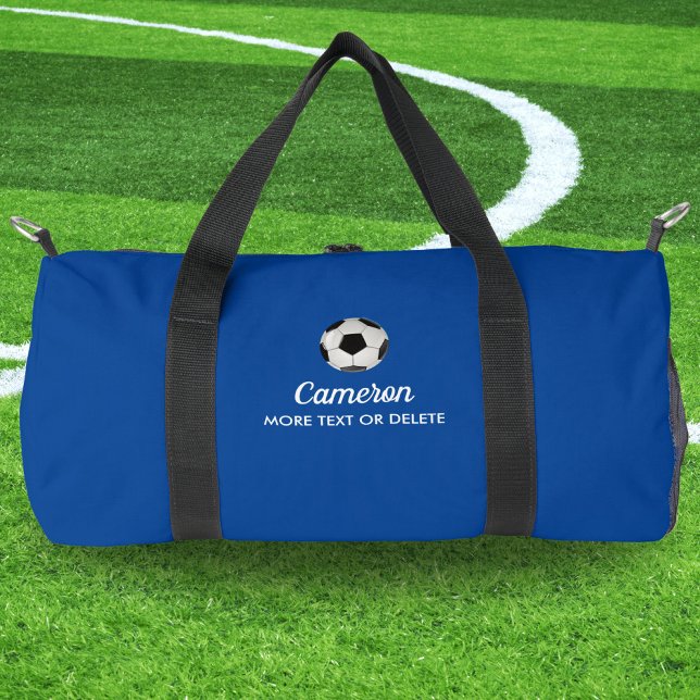 Soccer Ball Personalised Name Custom Team Text Duffle Bag (Creator Uploaded)