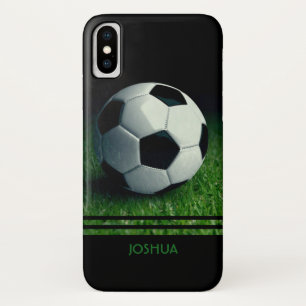 Soccer Ball Personalised Name Football iPhone X Case