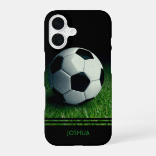 Soccer Ball Personalised Name Football iPhone 16 Case