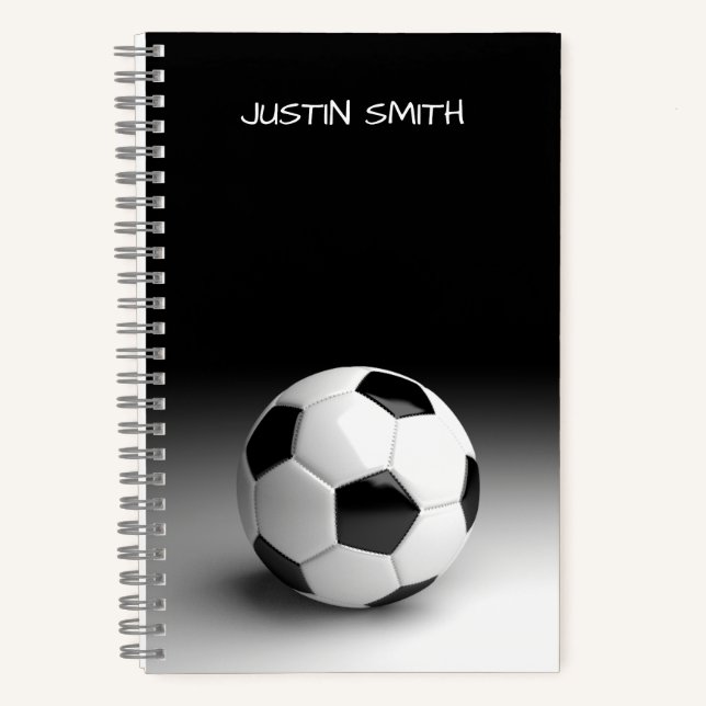 Soccer Ball Personalised Notebook (Front)