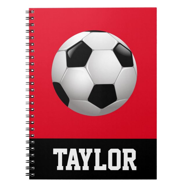 Soccer Ball Personalised Notebook (Front)