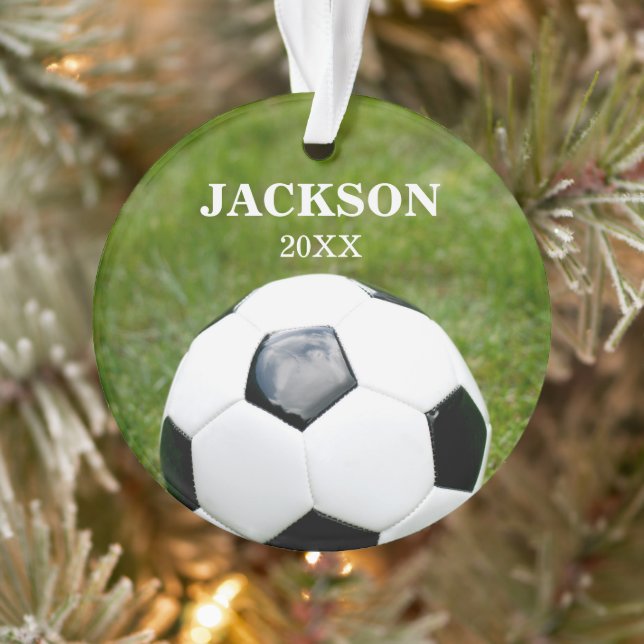 Soccer Ball Personalised Ornament (Tree)