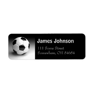 Soccer Ball Personalised Return Address Labels
